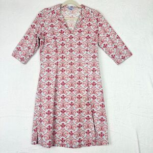 J McLaughlin Dress Size 6 Collared Cotton Stretch Half Sleeve Preppy Resort